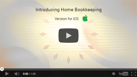 Home Bookkeeping for iPhone and iPad. One-minute video presentation