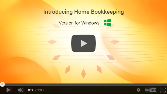 Home Bookkeeping for Windows. One-minute video presentation